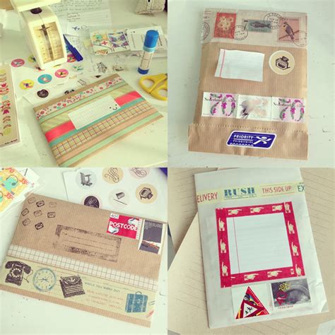 For a clean crisp envelope, use white printing paper or white butcher paper. A Flood of Memories: DIY: decorate your envelope