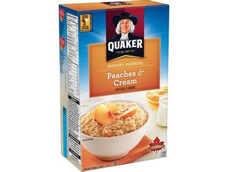 Quaker Instant Oatmeal Peaches And Cream 8 Packets 264g — Miller