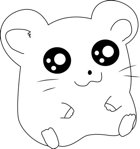 Cute Hamtaro Sitting Coloring Play Free Coloring Game Online