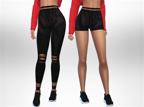 Leather Leggings And Shorts By Puresim At Tsr Sims 4 Updates
