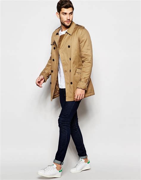 Lyst Asos Trench Coat With Belt In Tobacco In Brown For Men