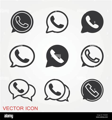 Telephone Icon Whatsapp Icon Vector Sign Symbol For Design Stock