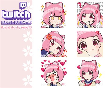 Free Anime Twitch Emotes Artstation Twitch Emotes Panels Kobayashi