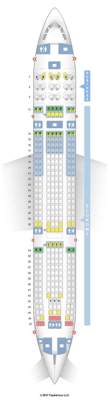 Seatguru Seat Map Hawaiian Airlines Airbus A330 200 332 V2