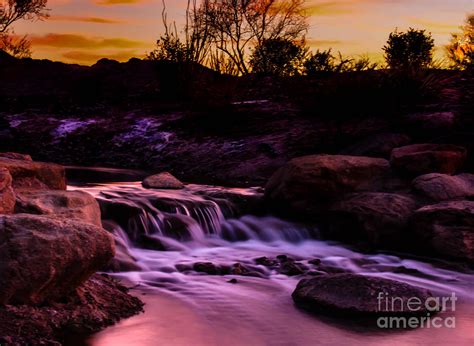 Waterfall At Sunset Photograph By Amy Sorvillo
