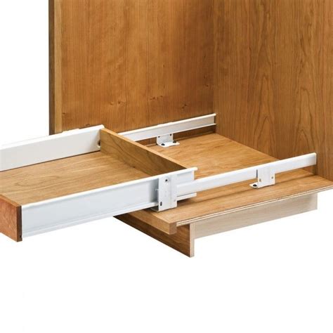 Measure the distance between the countertop and the bottom of the cabinet. Floor-Mounted Drawer Slides with Metal Sides | Shelving ...
