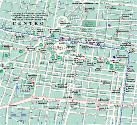Mexico City Centro Map