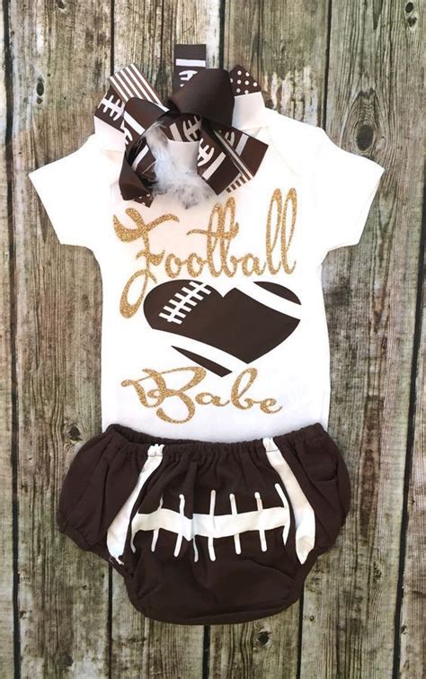 Football Babe Onesie Baby Girl Football Onesie Bellapiccoli Baby