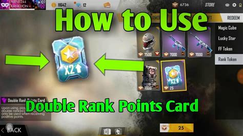 How To Use Double Rank Points Card In Free Fire Hindi Clashy Point