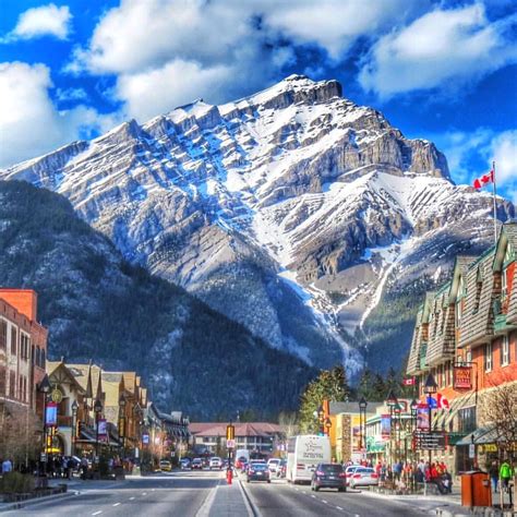 Downtown Banff Alberta Canada 💙💙💙 Picture By Mthiessen Travel