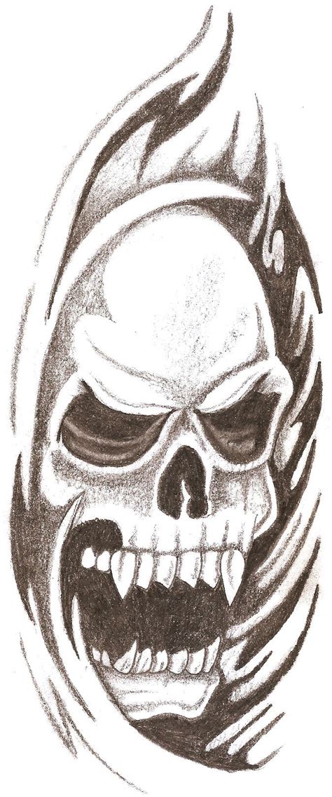 It is a vintage style tiki bar with some great modern tiki art on the walls. Cool Skull Drawing at GetDrawings | Free download