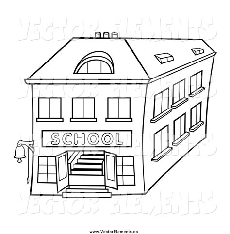 School Clipart Black And White