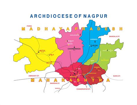 where is nagpur located in india political map map of world