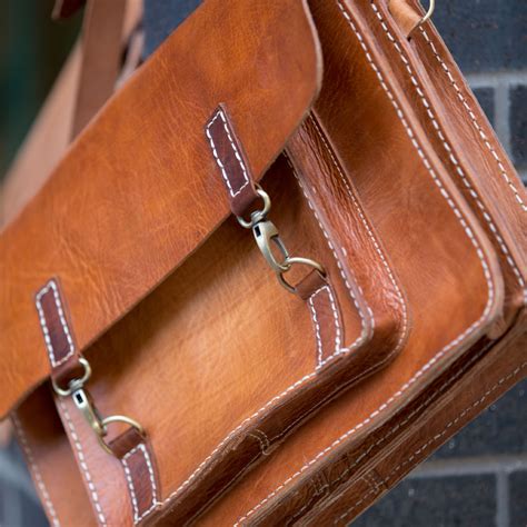 Buy A Custom Made Messenger Laptop Bag Satchel Cow Leather Backpack Work Bag Office Bag