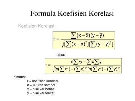 Ppt Formula Koefisien Korelasi Powerpoint Presentation Free Download