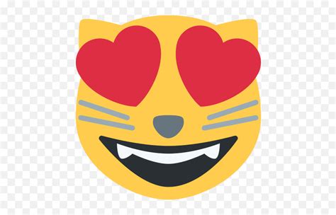 Smiling Cat Face With Heart Eyes Emoji Meaning And Pictures Cat Heart