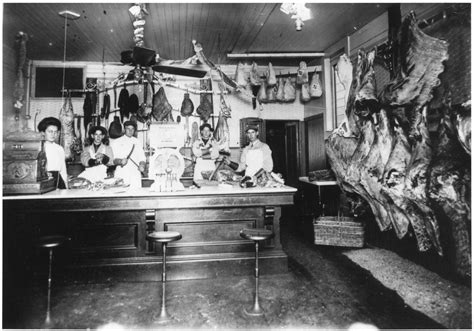 "Meat Market in Eureka, location unknown." | Eureka, Meat markets, Painting