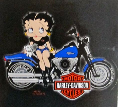 Betty Boop Gettin Her Harley On Biker Betty Boop Betty Boop Boop