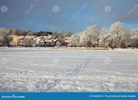 Frozen Lake Stock Image Image Of Snow Scenic Frozen 45462253