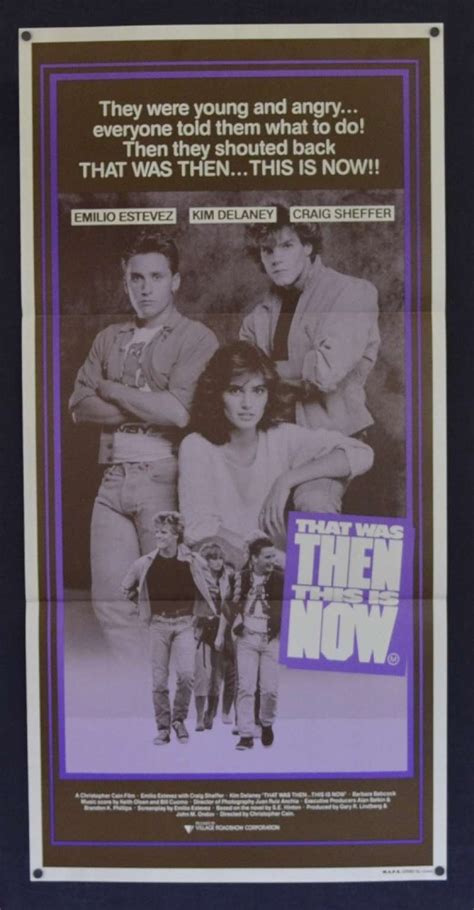 All About Movies That Was Then This Is Now 1985 Movie Poster Daybill