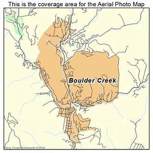 Aerial Photography Map Of Boulder Creek Ca California