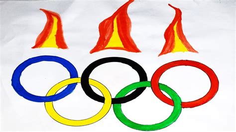 How To Draw The Olympic Rings Step By Step Very Easy Olympic Rings