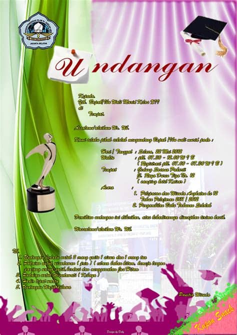 Contoh Undangan Wisuda Sarjana - Contoh Isi Undangan