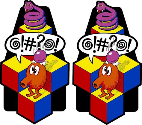 Qbert Side Art Decal Set Die Cut Escape Pod Online