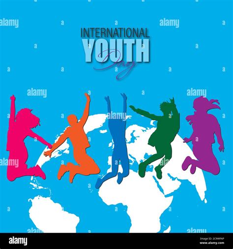 Vector Illustration Of International Youth Day 12th August Abstract