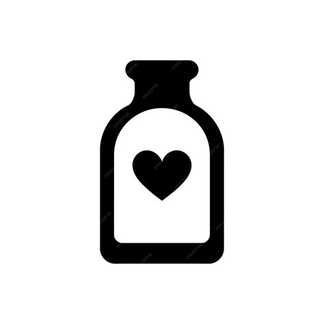 Premium Vector | Love in a bottle icon simple vector illustration