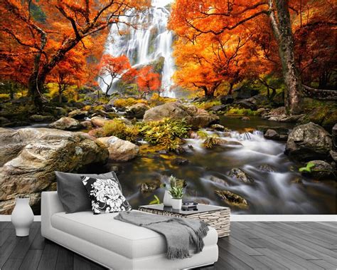 Beibehang Custom Wallpaper Autumn Scenery Tv Background Wall Natural