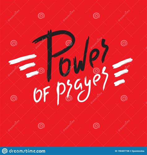 Power Of Prayer Inspire Motivational Religious Quote Hand Drawn