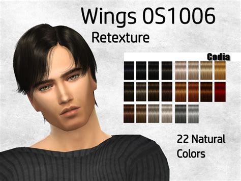 The Sims Resource Wings Os1006 Hair Retextured By Codia Sims 4 Hairs