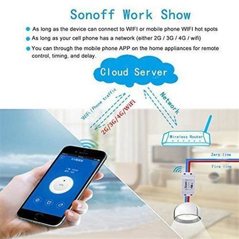 6 X Sonoff Basic Smart Home Wifi Wireless Switch Module For Ios Android