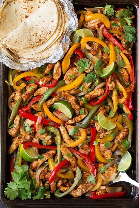 Easy Chicken Fajitas {oven Baked On Sheet Pan } Cooking Classy