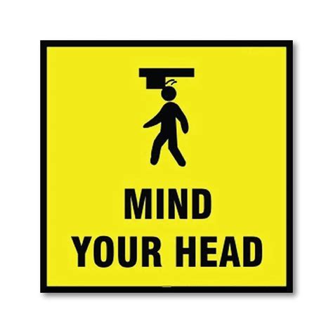 Isee 360® Warning Mind Your Head Sign Safety Caution Sticker For Office