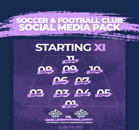 Soccer And Football Club Pack Social Media Template