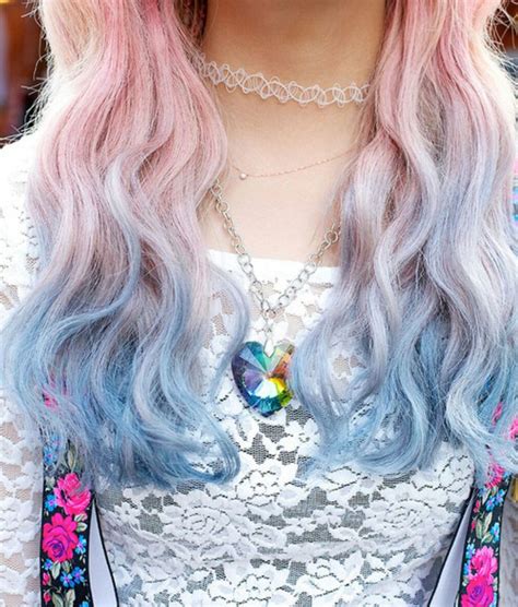 Pastel Pink Blue Hair Hair