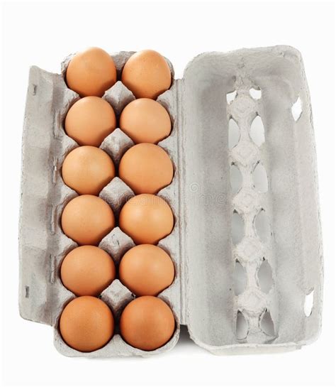 Dozen Brown Eggs Stock Photo Image Of Food Cutout Ingredient 6167618
