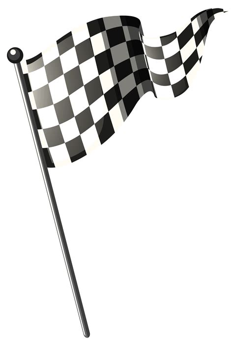 Racing Flag On Black Pole 549974 Vector Art At Vecteezy