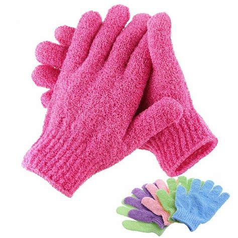Exfoliating Mitt Glove For Shower Scrub Gloves Resistance Body Massage Etc Bath Brushes And Sponges