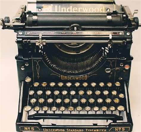 Vintage Antique 1921 Underwood No5 Black Steel Standard Typewriter Real Beauty Underwood