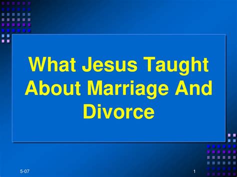 What Jesus Taught About Marriage And Divorce Ppt Download