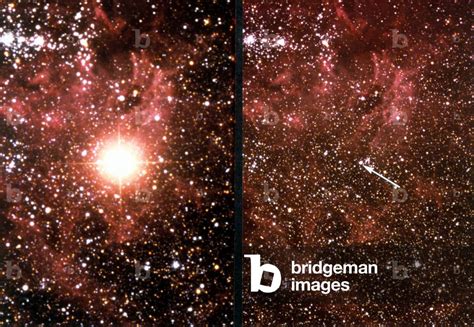 Image Of Supernova 1987a In The Great Magellan Cloud Before And After