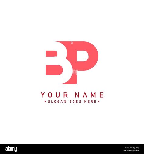 Initial Letter Bp Logo Simple Business Logo For Alphabet B And P