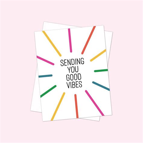 Sending You Good Vibes Greeting Card Sending Good Vibes Greeting