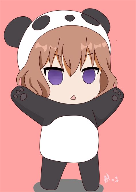 Chibi Character From Anime Tv Series Blend S Panda Anime Girl Chibi Panda Kawaii Chibi Cute