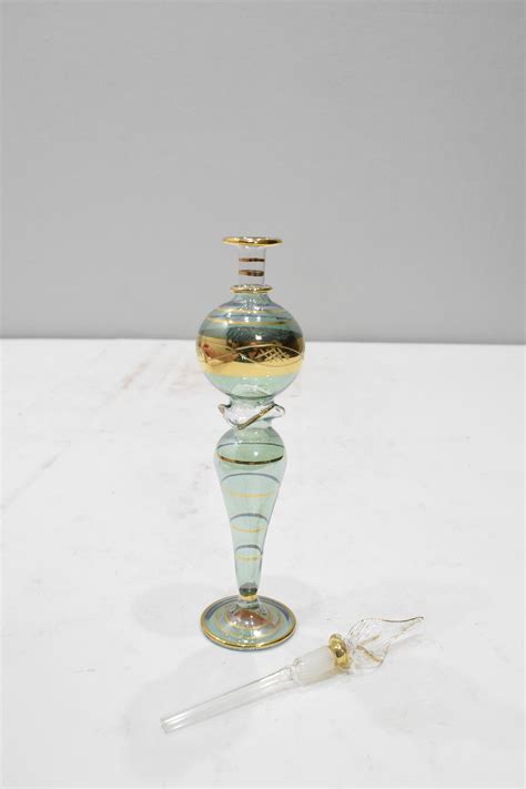 Egyptian Hand Blown Glass Perfume Bottle