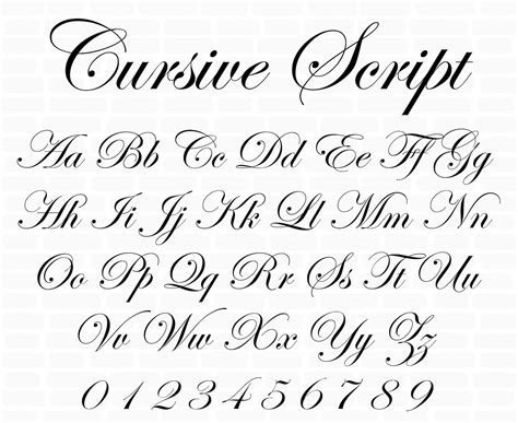Calligraphy Alphabet Wedding Calligraphy Fonts
