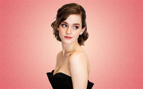 Cute Emma Watson Hot Cleavage Hd Desktop Wallpaper Widescreen High Definition Fullscreen